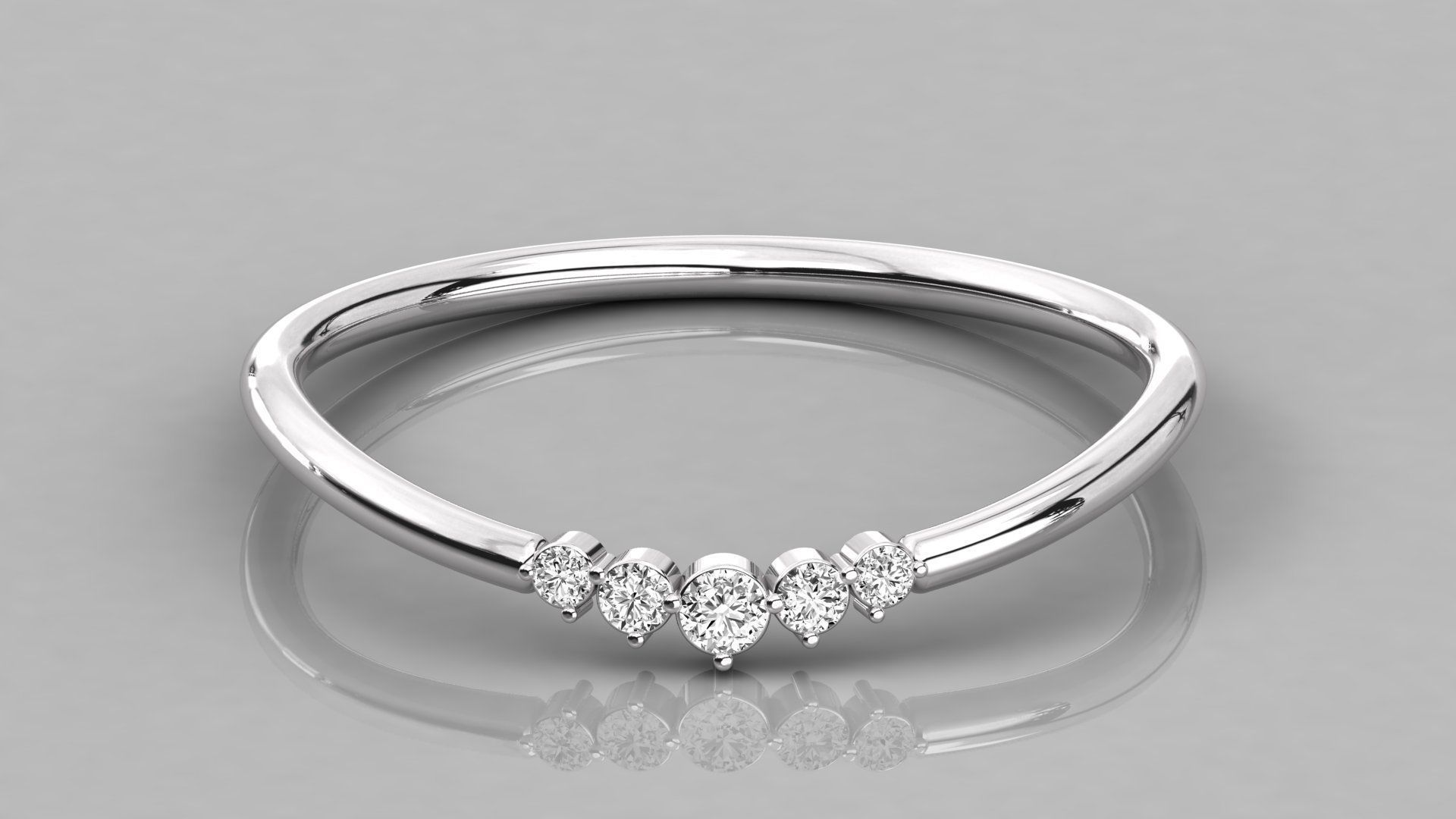 Women solitaire ring 3dm stl render detail  3D print model_7