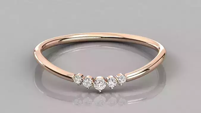 Women solitaire ring 3dm stl render detail 