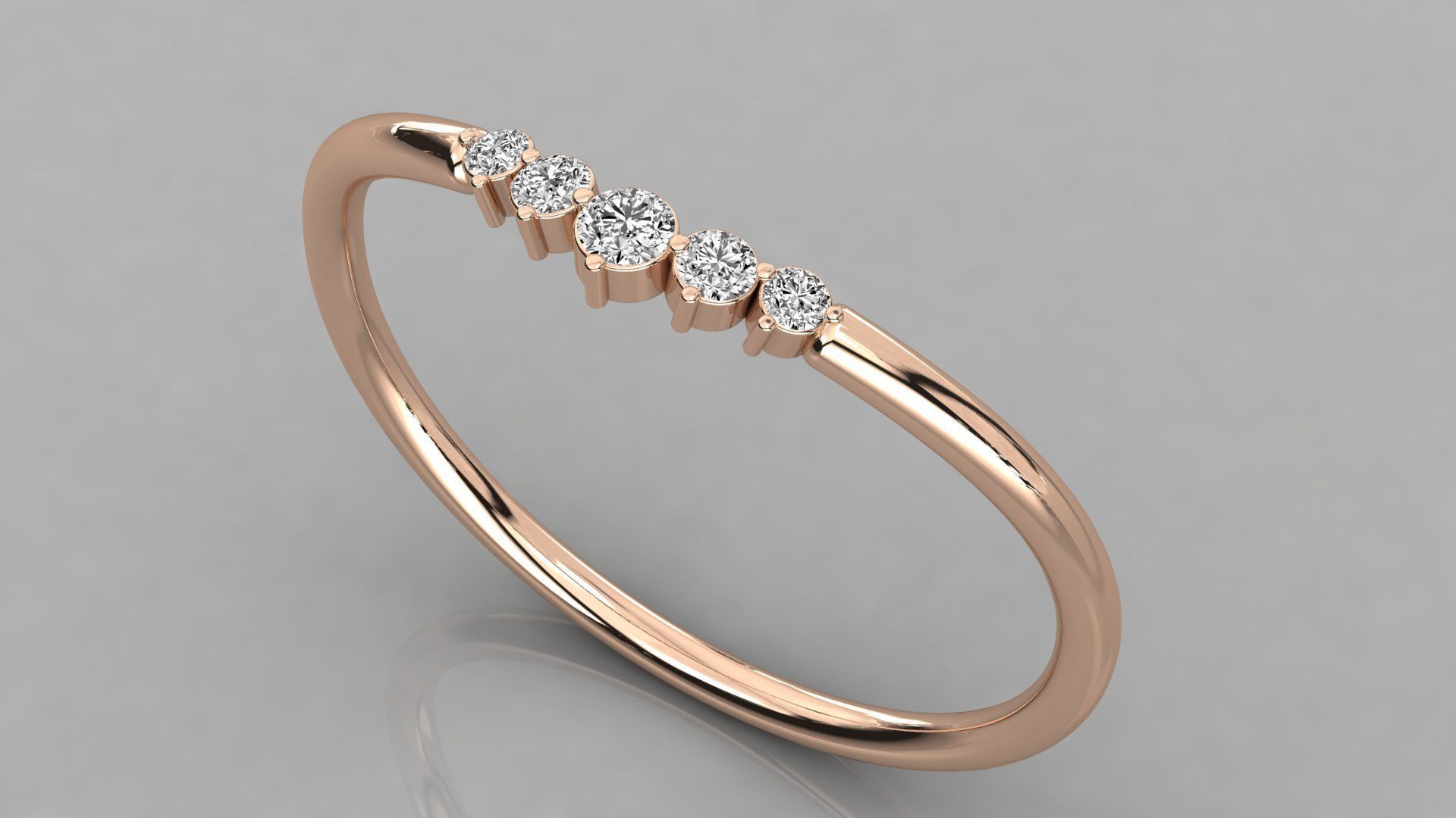 Women solitaire ring 3dm stl render detail  3D print model_1
