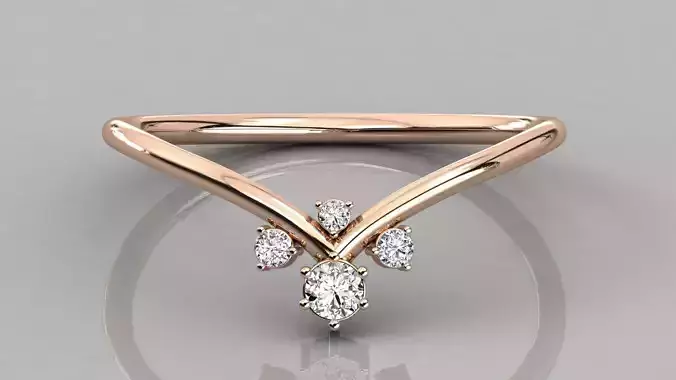 Women solitaire ring 3dm stl render detail 