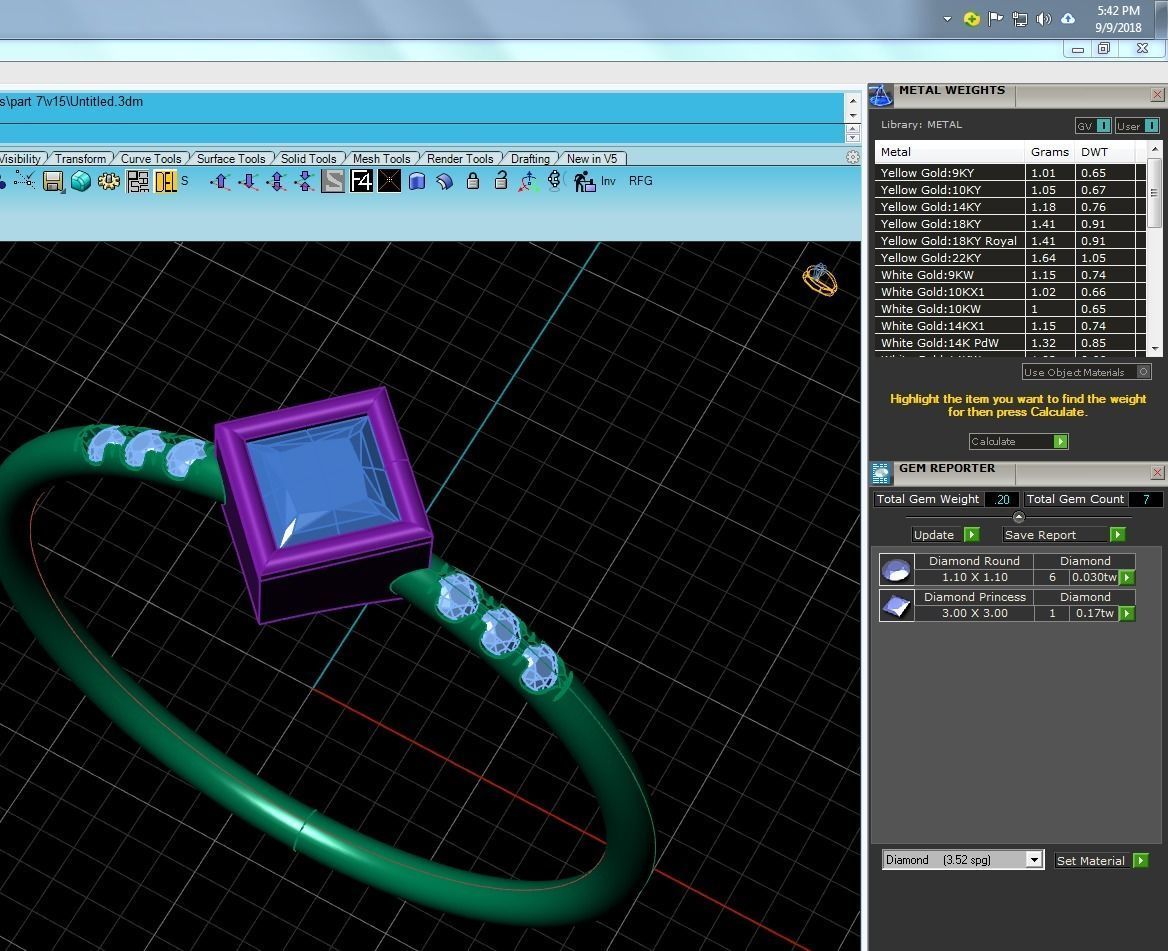 Women solitaire ring 3dm stl render detail  3D print model_9