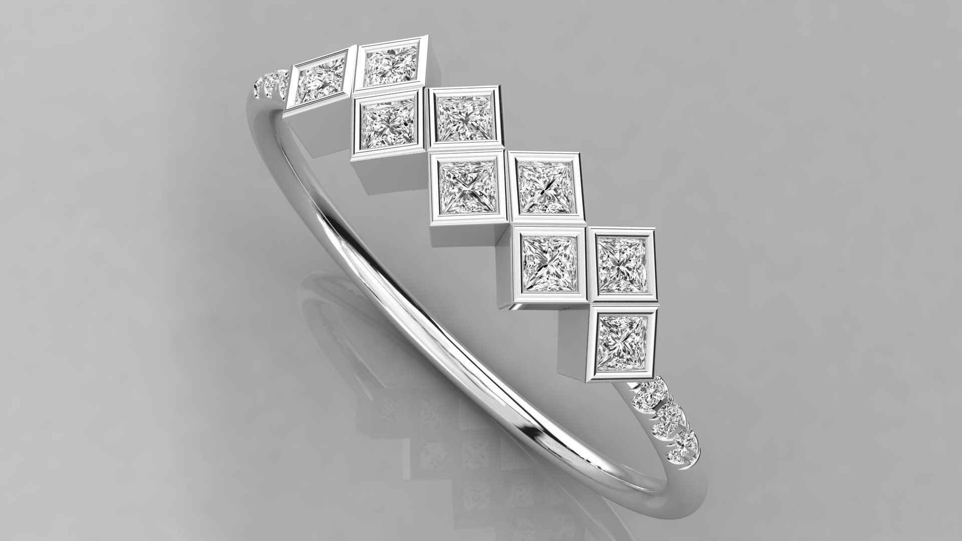 Women solitaire ring 3dm stl render detail  3D print model_2