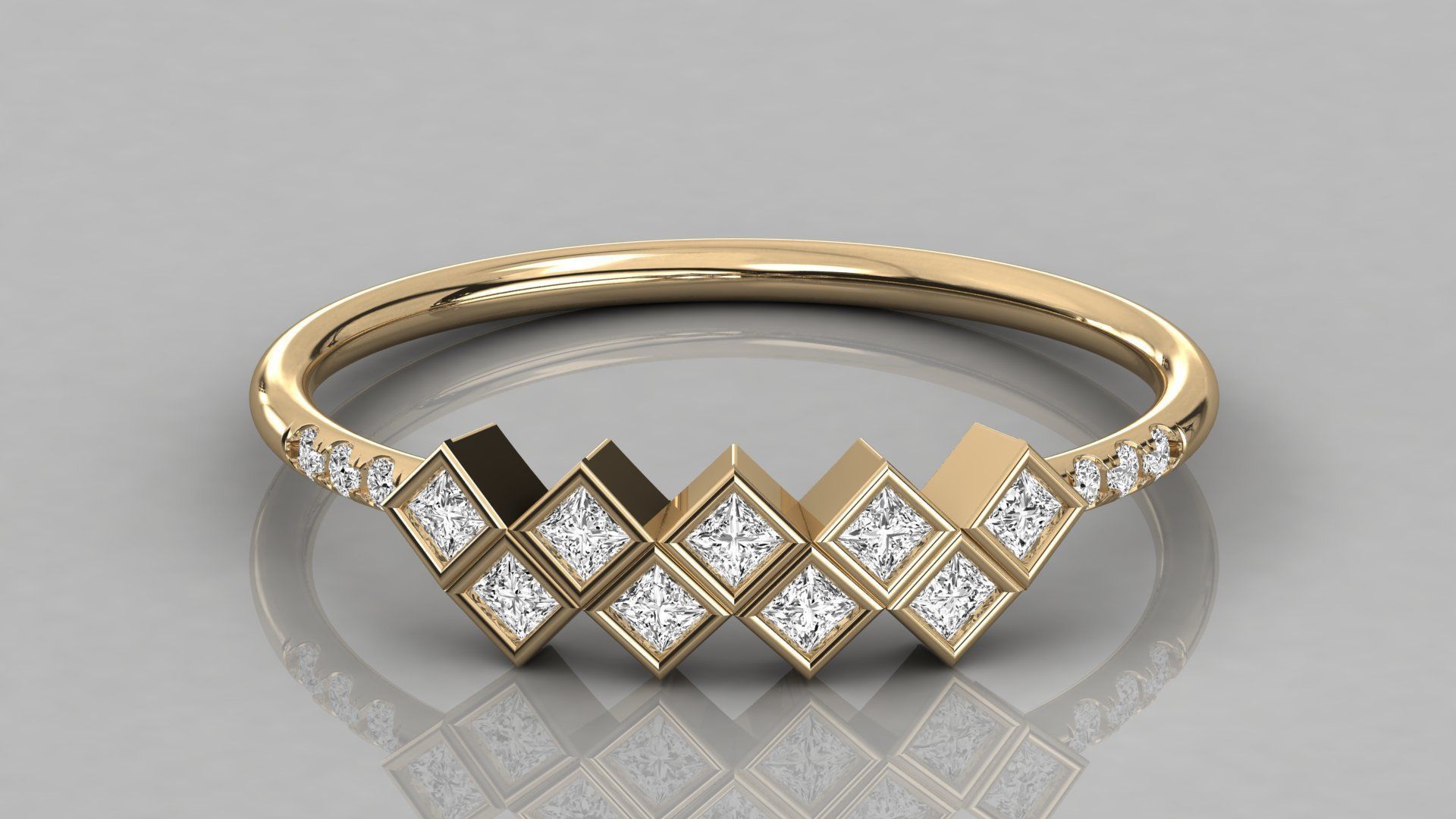 Women solitaire ring 3dm stl render detail  3D print model_8