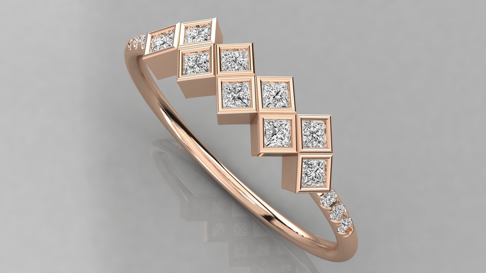 Women solitaire ring 3dm stl render detail  3D print model_1