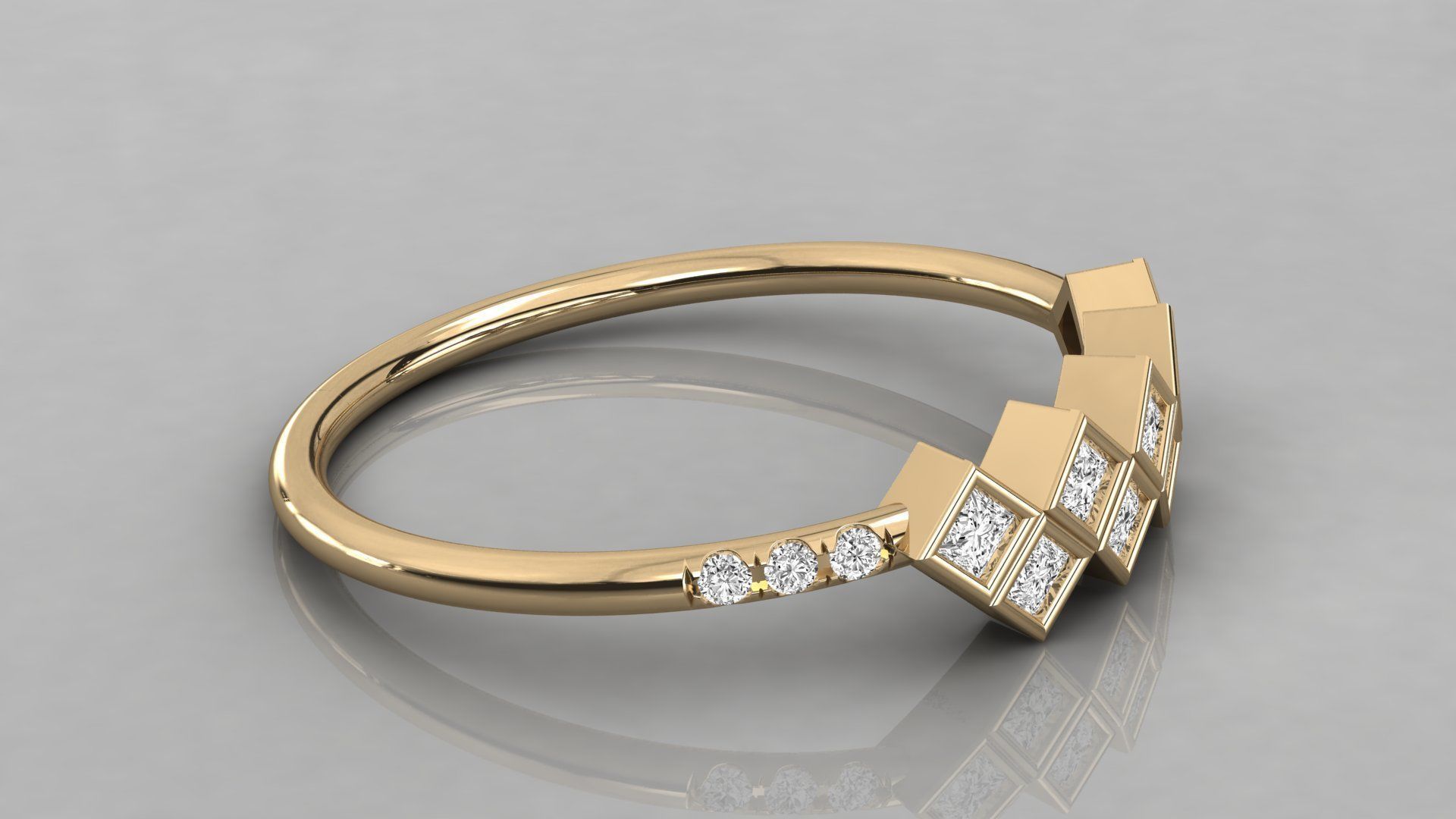 Women solitaire ring 3dm stl render detail  3D print model_6