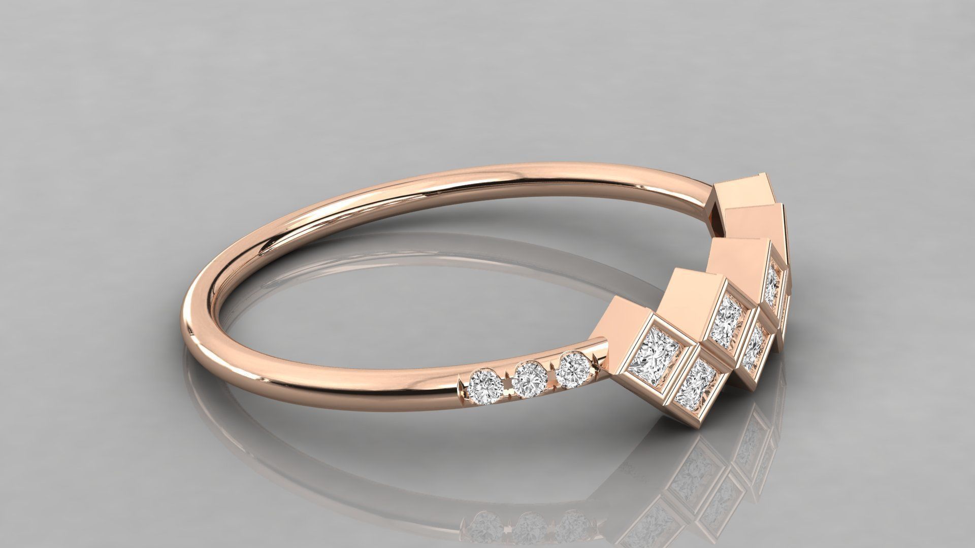 Women solitaire ring 3dm stl render detail  3D print model_4