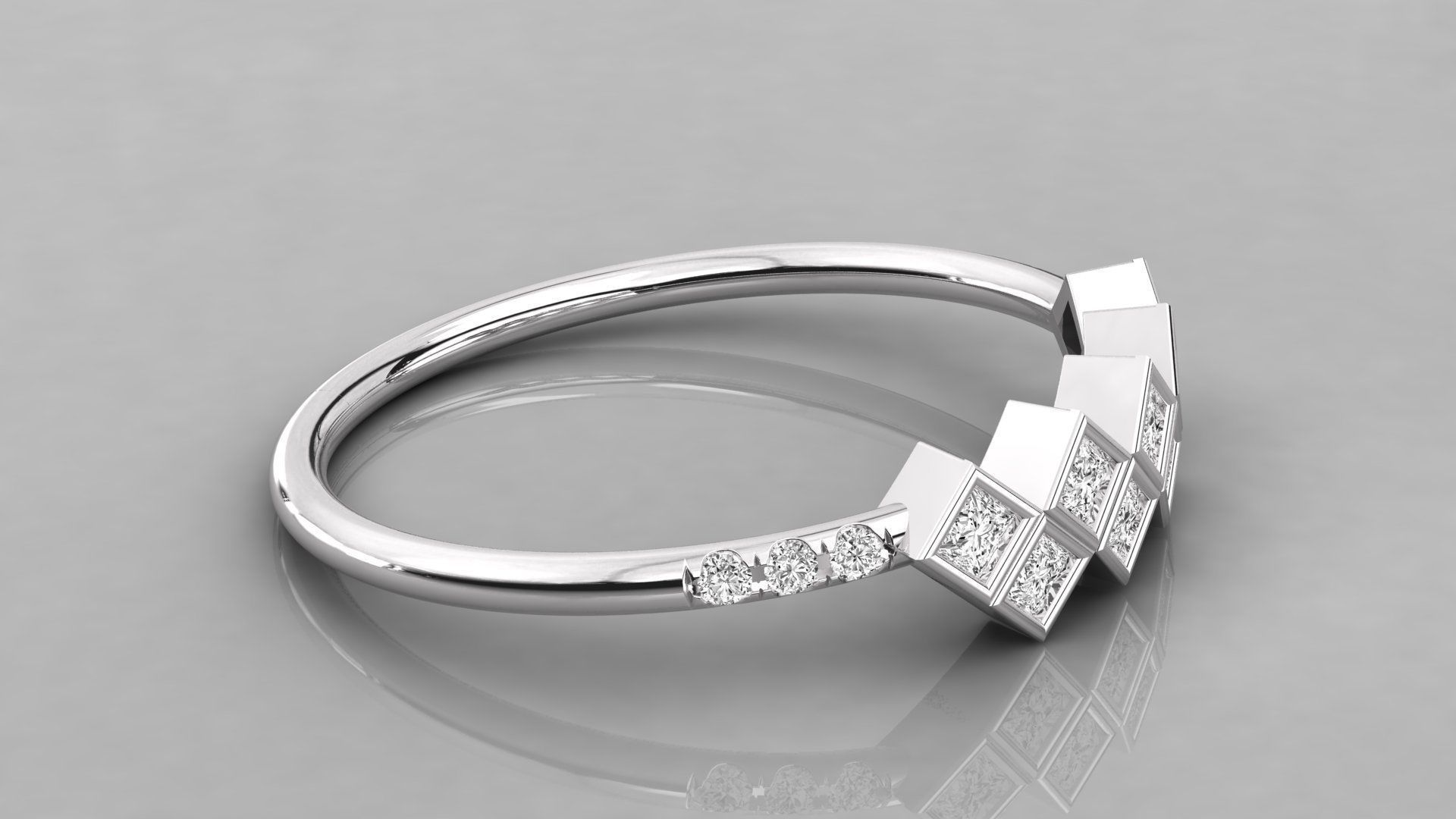 Women solitaire ring 3dm stl render detail  3D print model_5