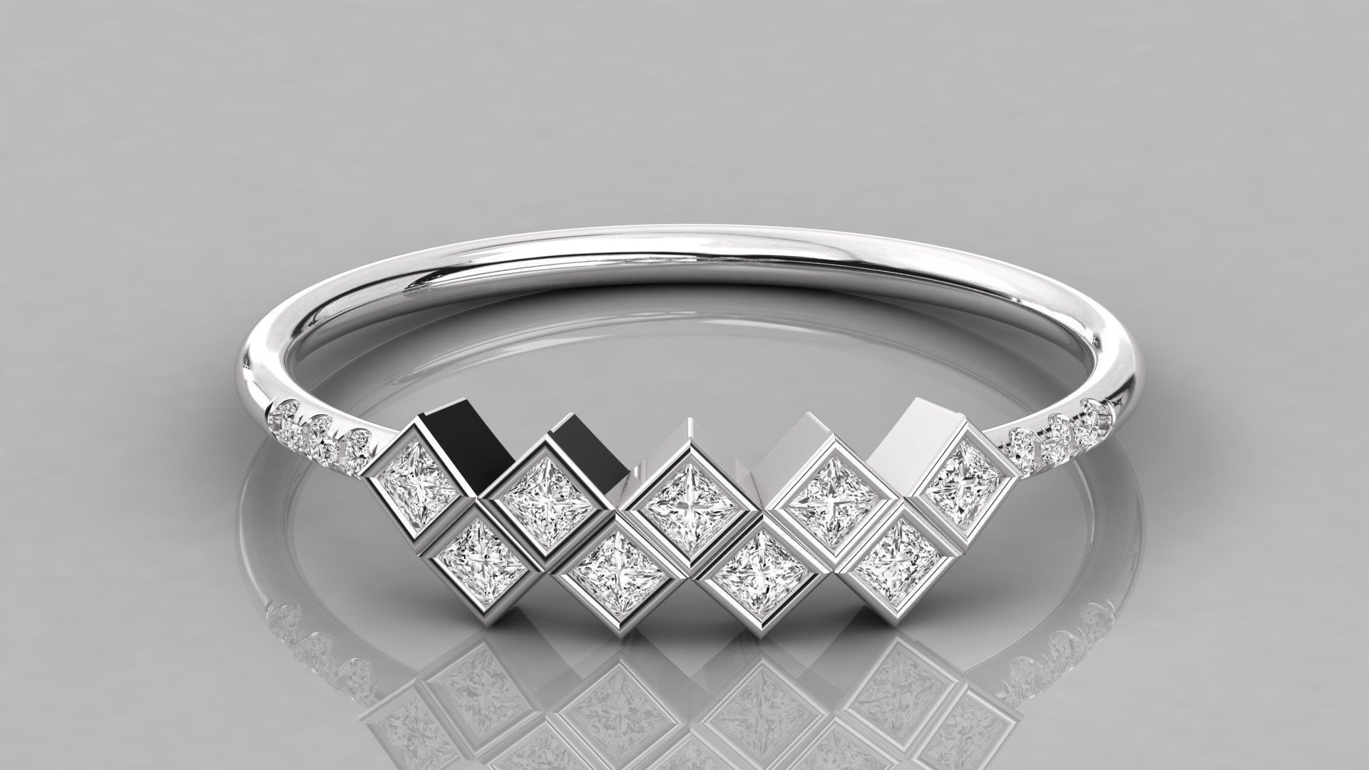 Women solitaire ring 3dm stl render detail  3D print model_7