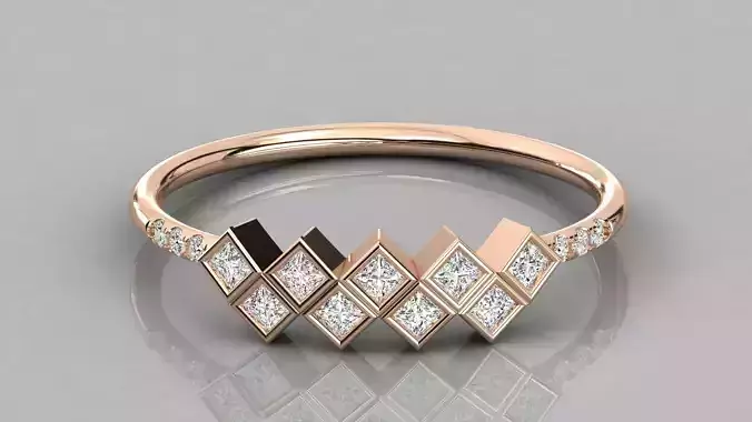 Women solitaire ring 3dm stl render detail 