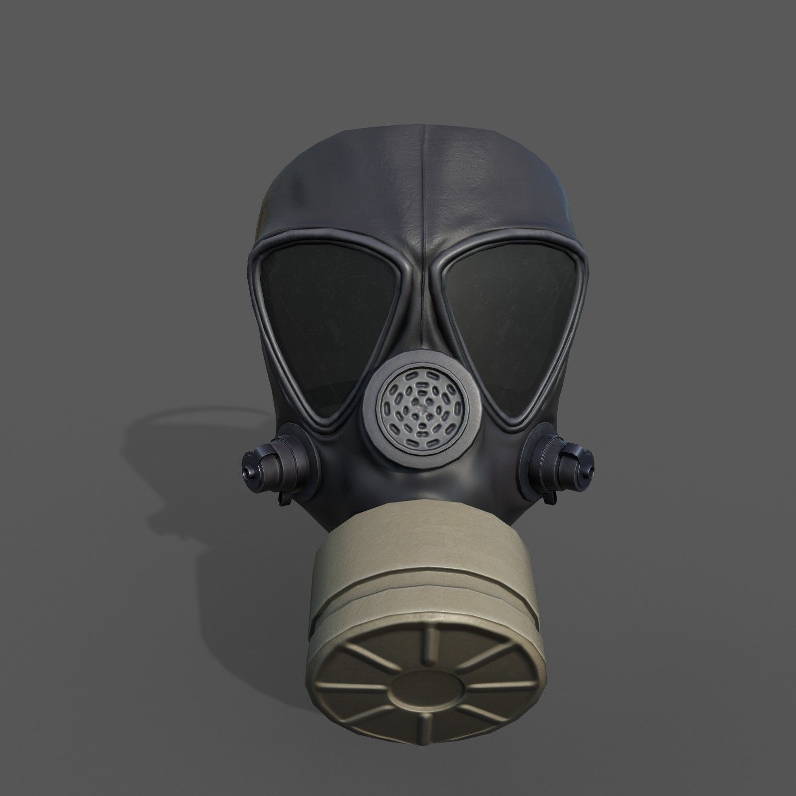 Gas mask helmet 3d model military Low-poly 3D model_1
