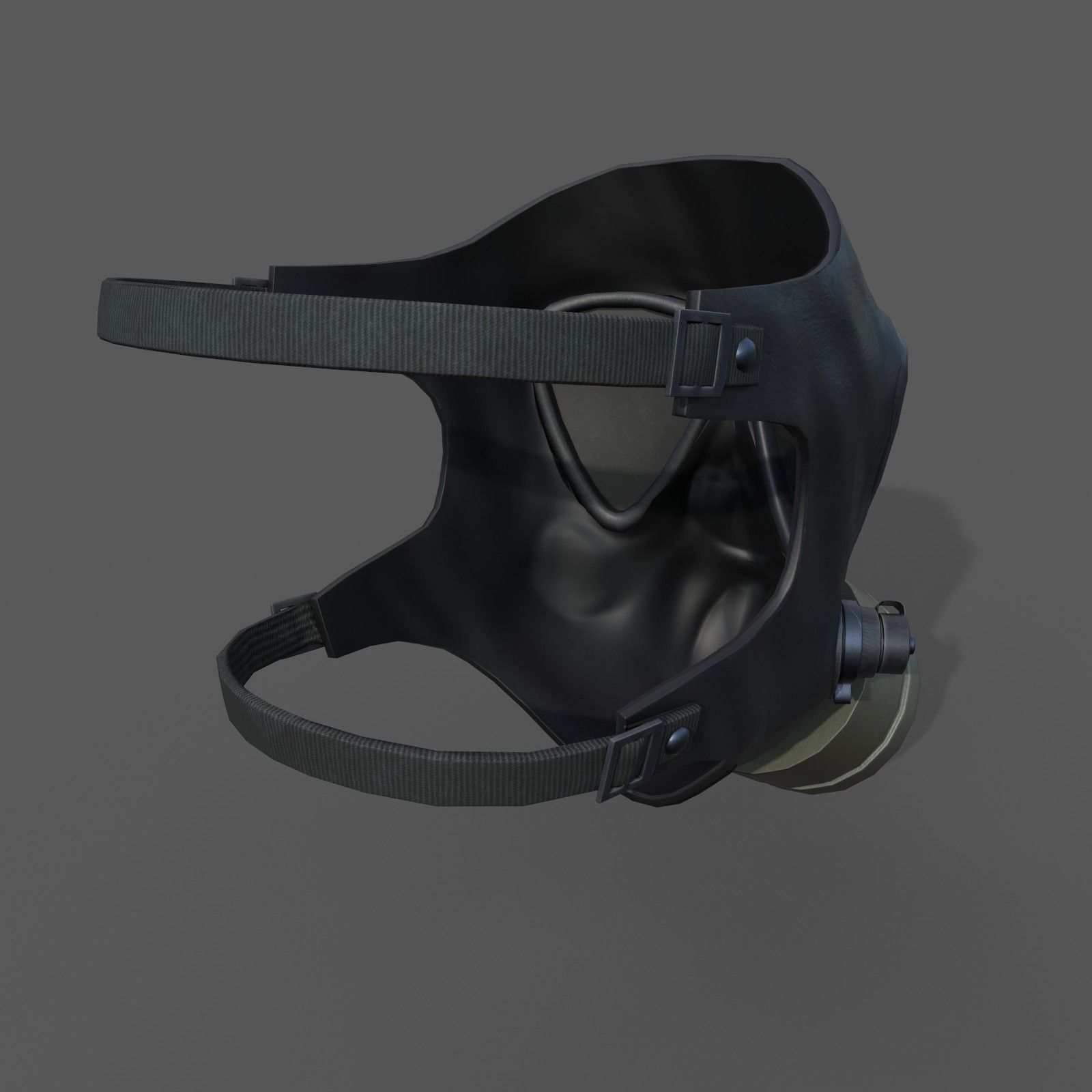 Gas mask helmet 3d model military Low-poly 3D model_3