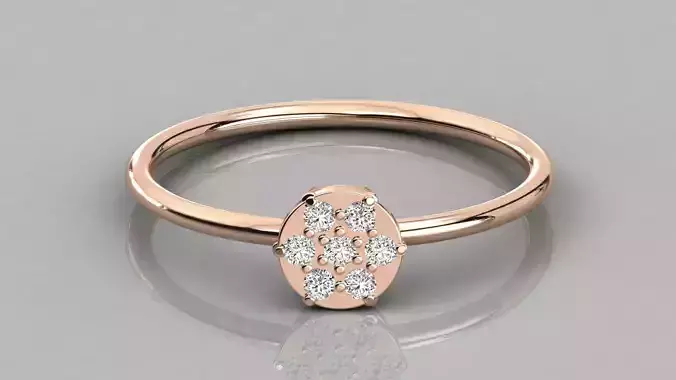 Women solitaire ring 3dm stl render detail 