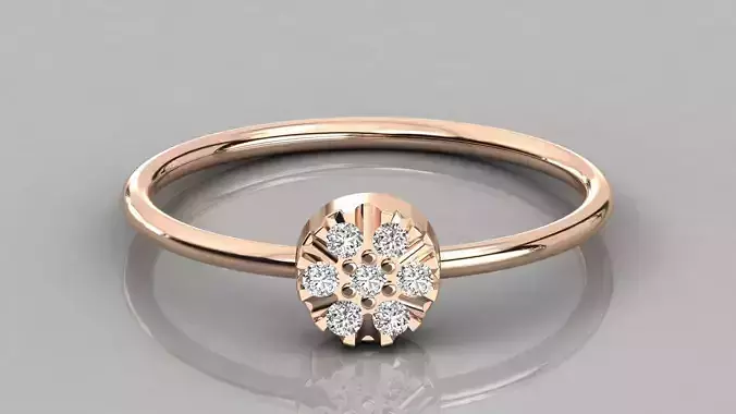 Women solitaire ring 3dm stl render detail 