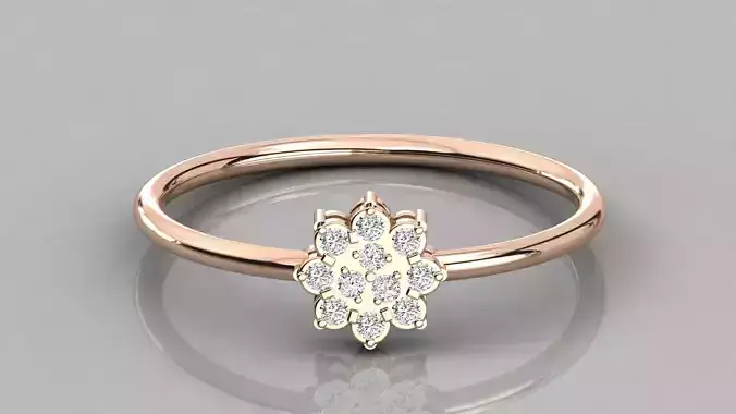 Women solitaire ring 3dm stl render detail  3D print model