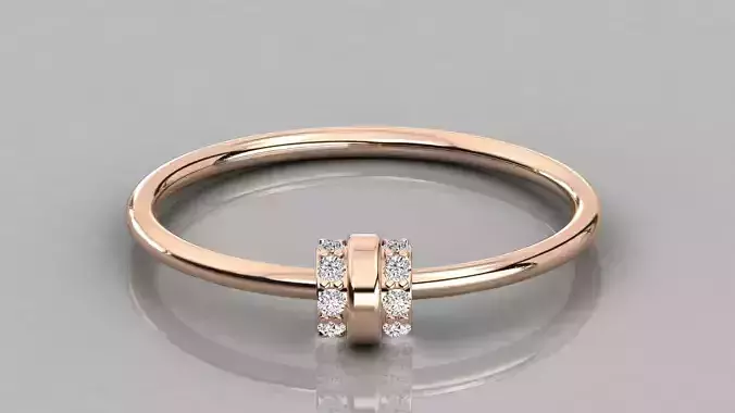 Women solitaire ring 3dm stl render detail 