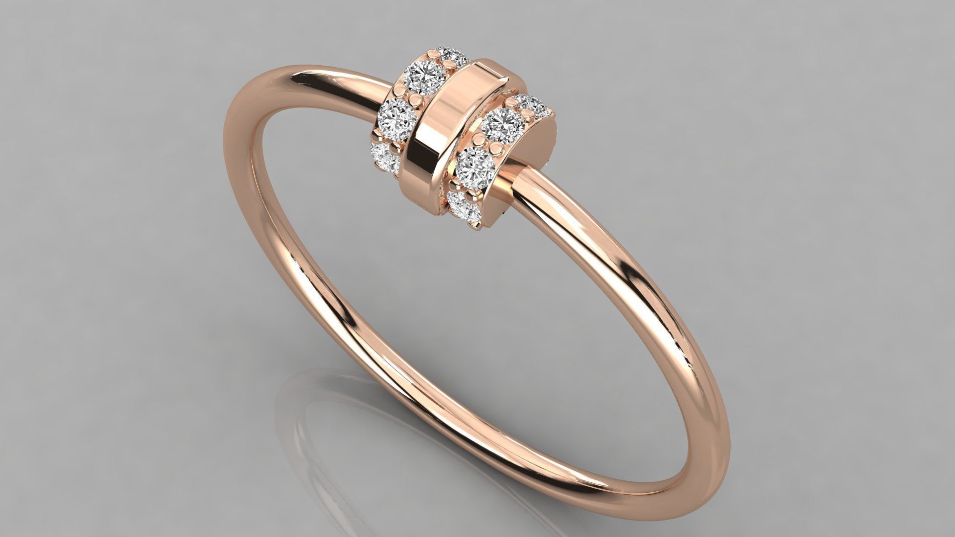 Women solitaire ring 3dm stl render detail 3D print model_1