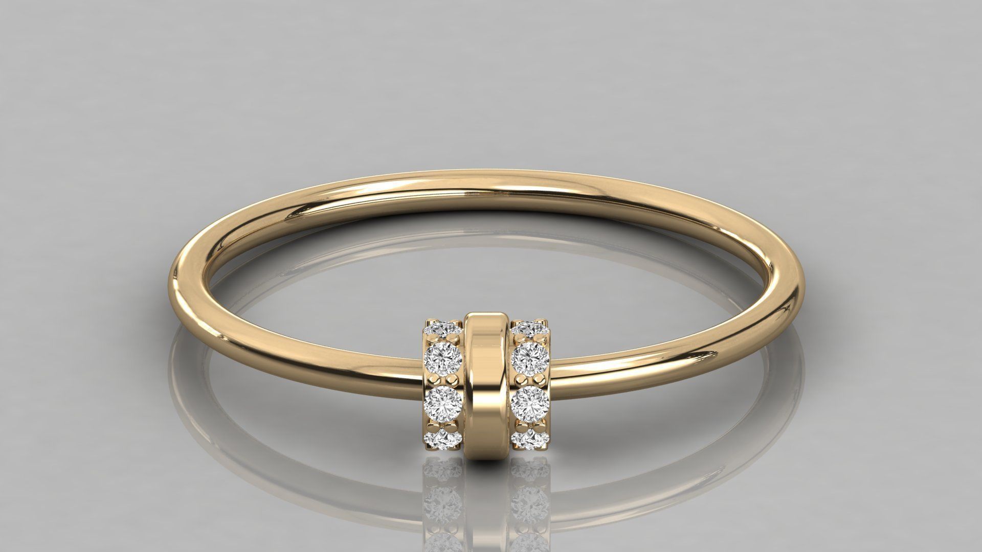Women solitaire ring 3dm stl render detail 3D print model_7
