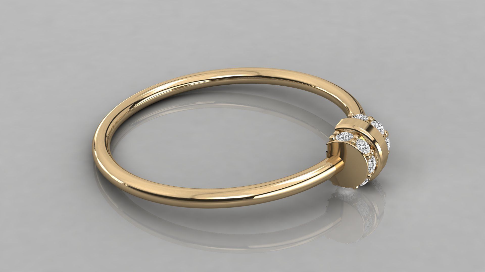 Women solitaire ring 3dm stl render detail 3D print model_6