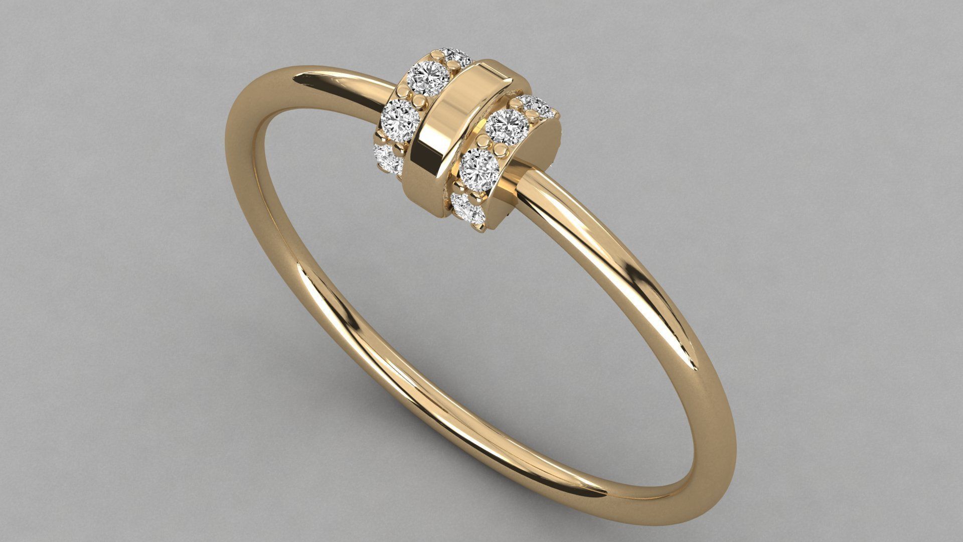 Women solitaire ring 3dm stl render detail 3D print model_3