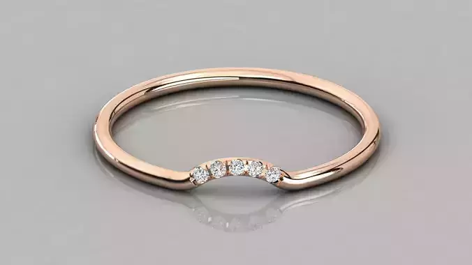 Women solitaire ring 3dm stl render detail 