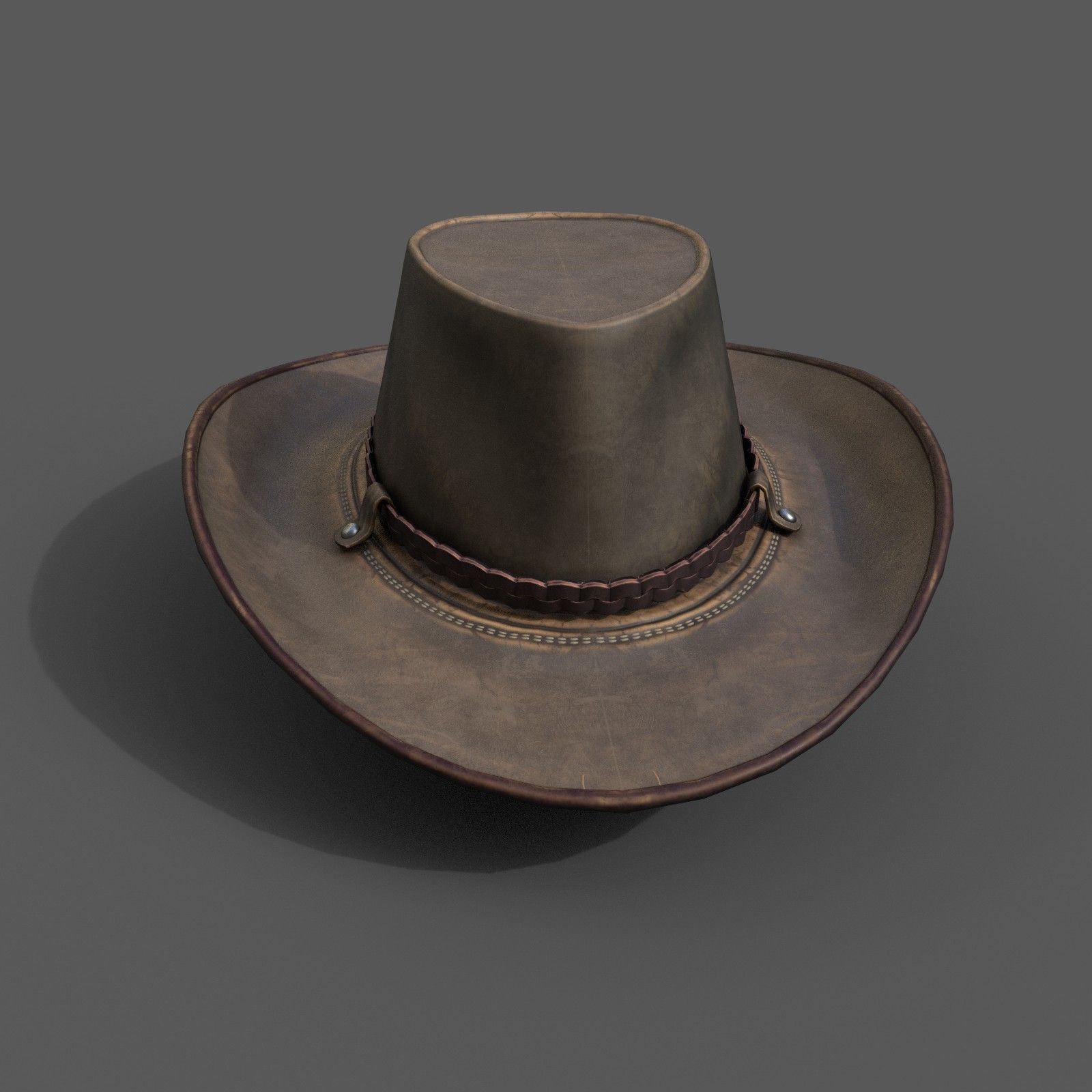 Human Hat ver 3 Low-poly 3D model_1