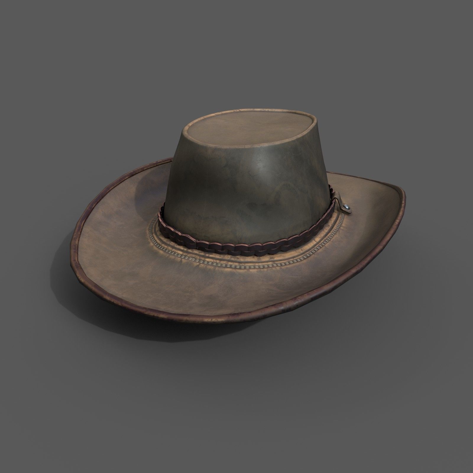 Human Hat ver 3 Low-poly 3D model_2