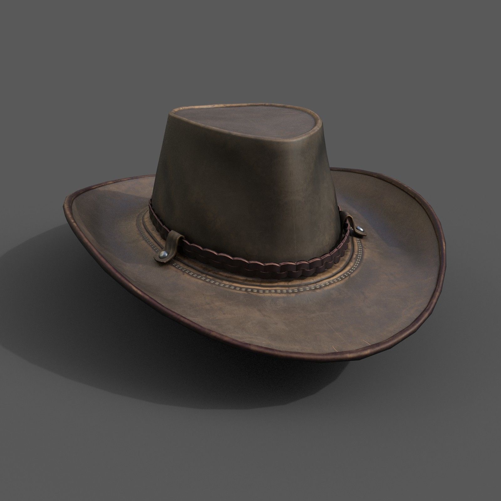 Human Hat ver 3 Low-poly 3D model_7