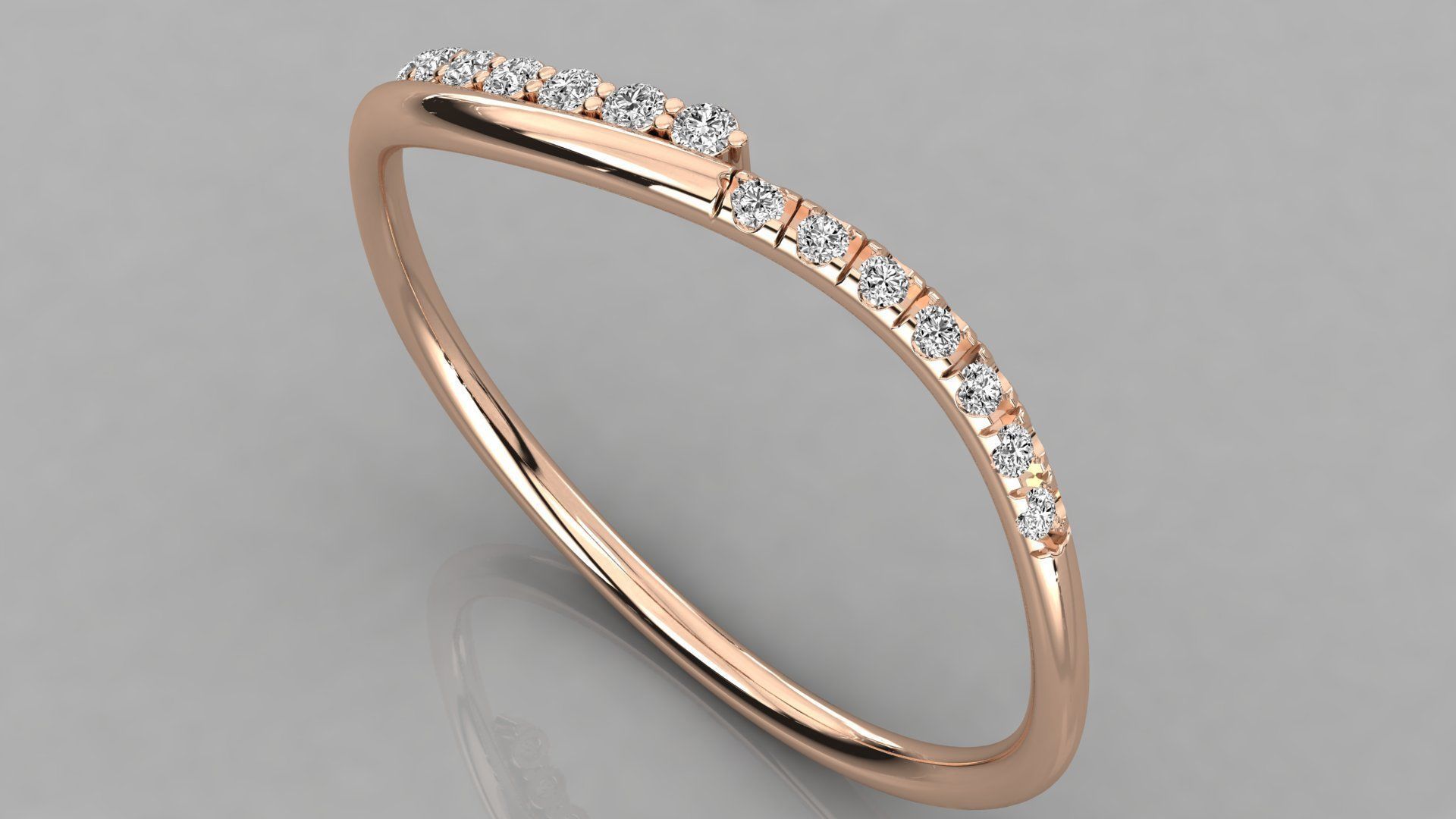 Women solitaire ring 3dm stl render detail 3D print model_1