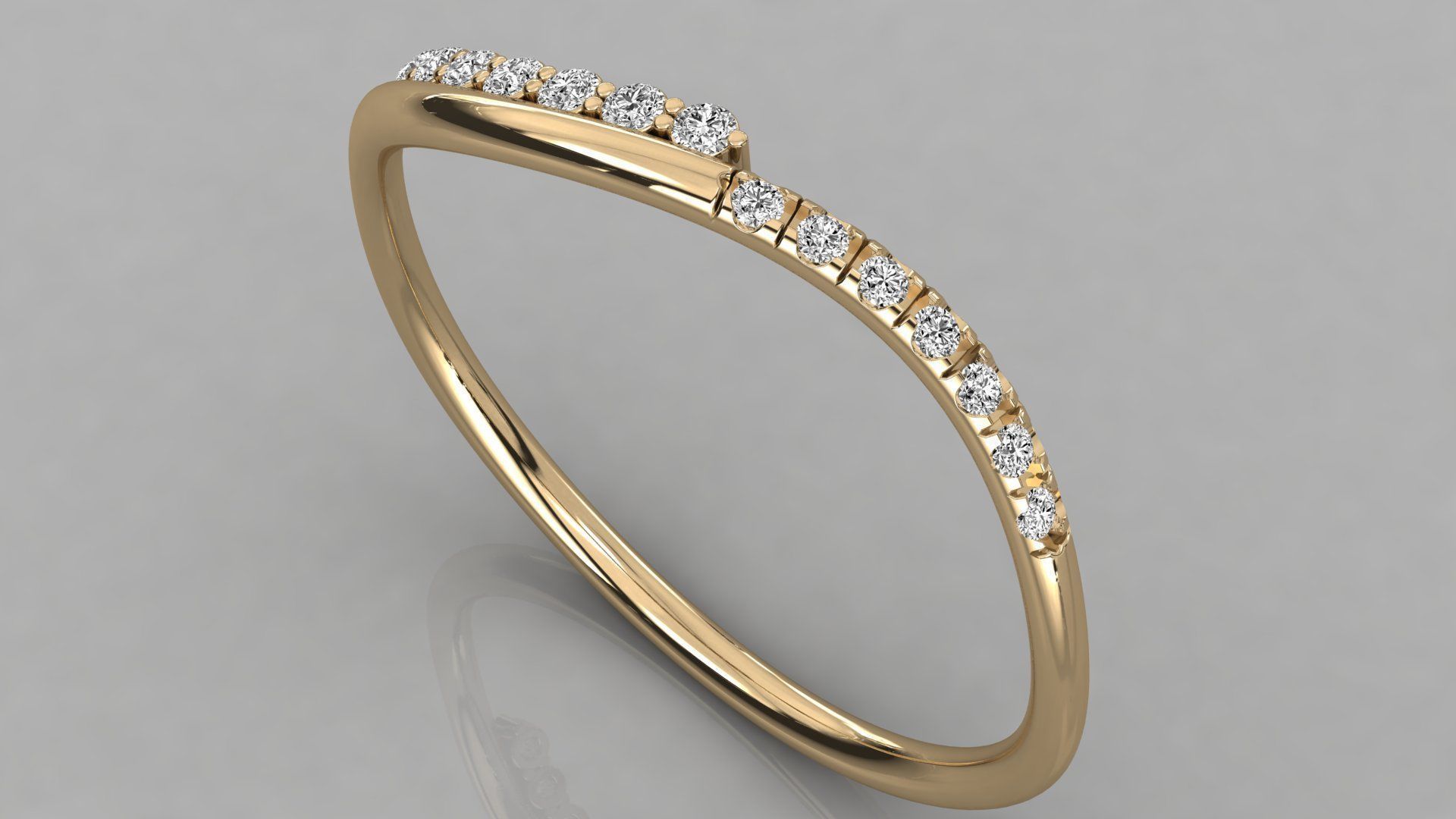 Women solitaire ring 3dm stl render detail 3D print model_3