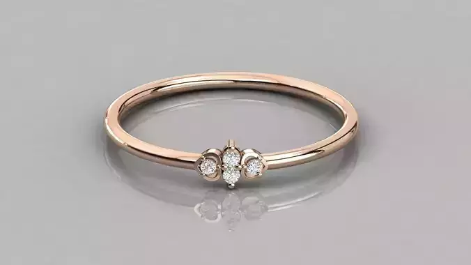 Women solitaire ring 3dm stl render detail 