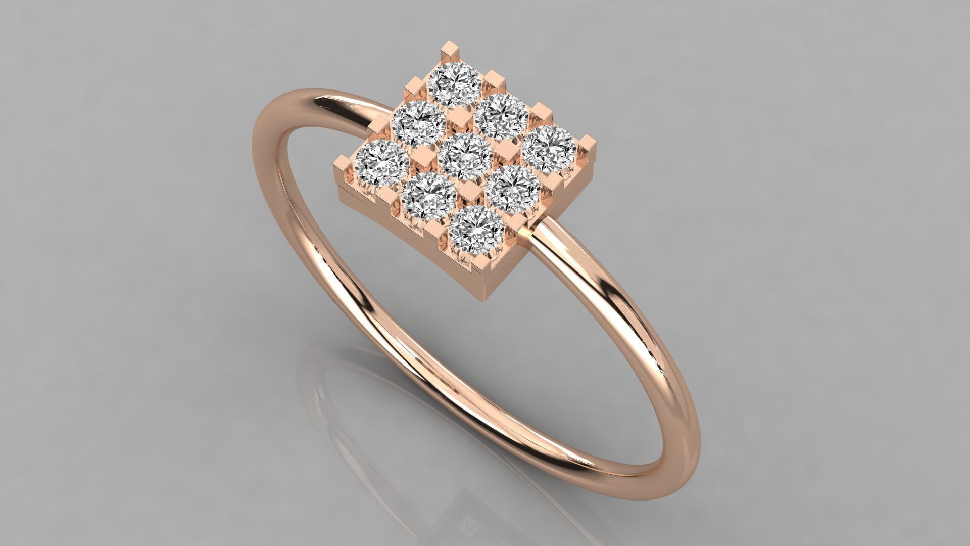 Women solitaire ring 3dm stl render detail  3D print model_1