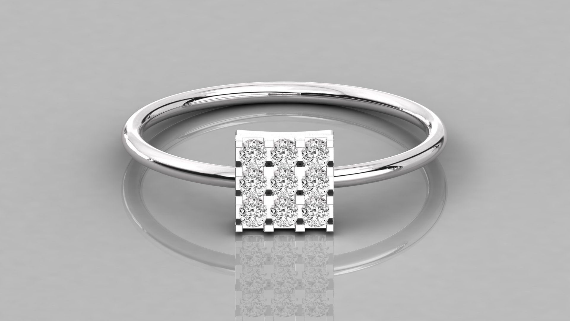 Women solitaire ring 3dm stl render detail  3D print model_7