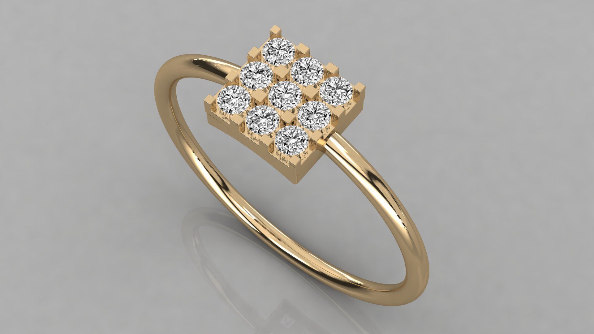 Women solitaire ring 3dm stl render detail  3D print model_3