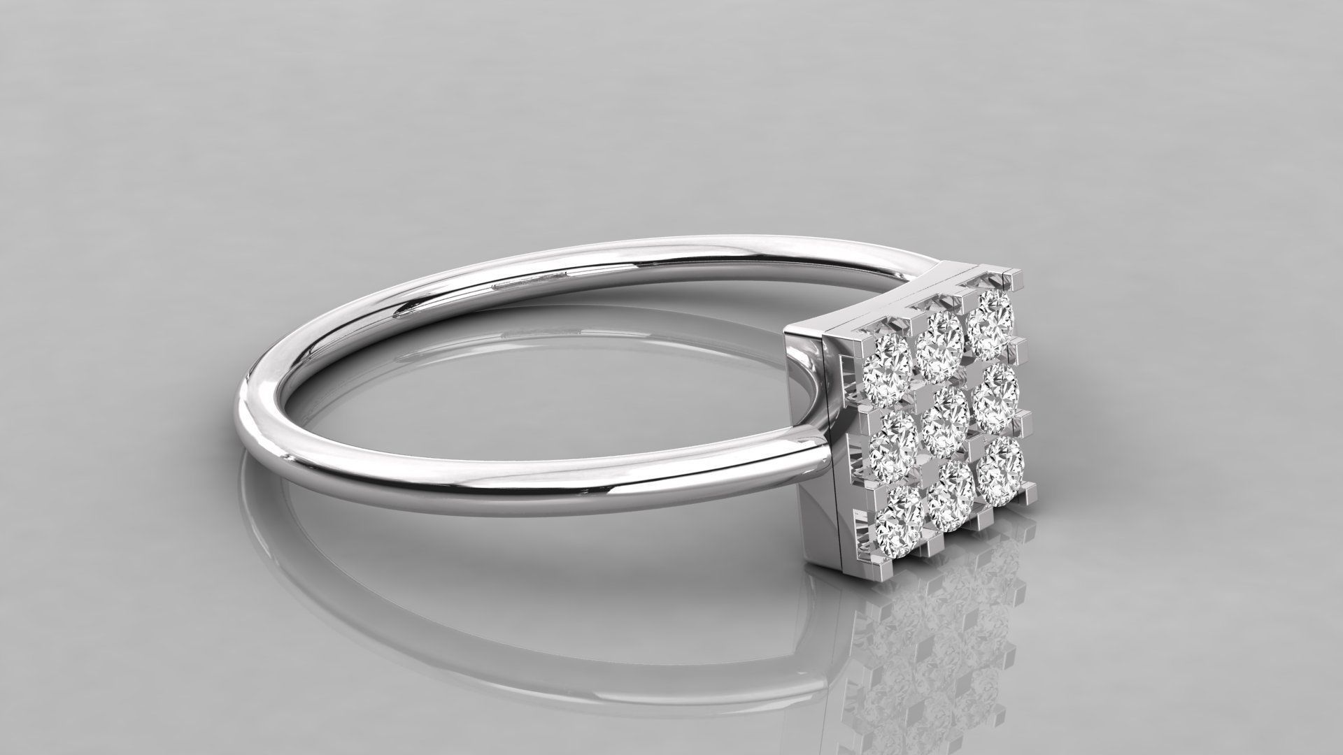 Women solitaire ring 3dm stl render detail  3D print model_5