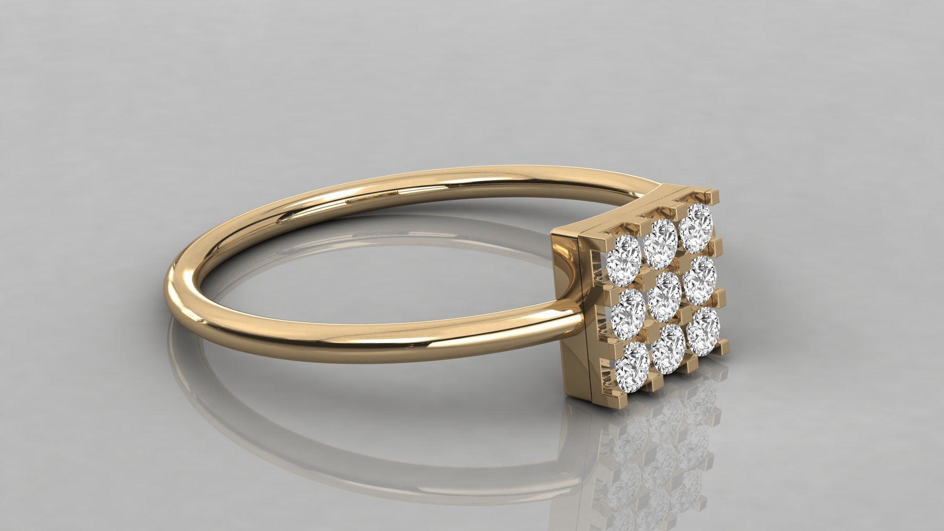 Women solitaire ring 3dm stl render detail  3D print model_6