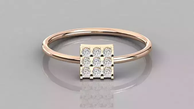 Women solitaire ring 3dm stl render detail 