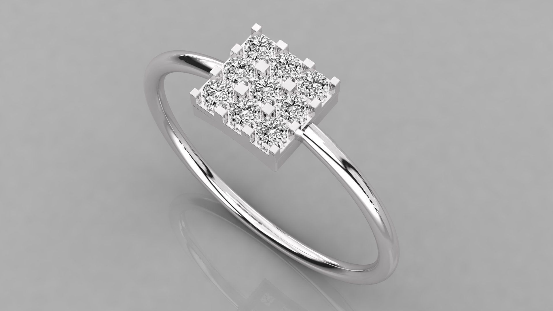 Women solitaire ring 3dm stl render detail  3D print model_2