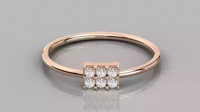 Women solitaire ring 3dm stl render detail 