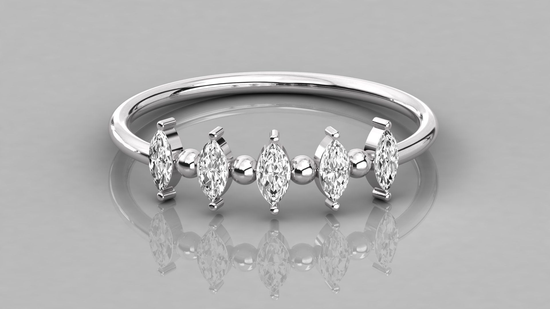 Women solitaire ring 3dm stl render detail 3D print model_7