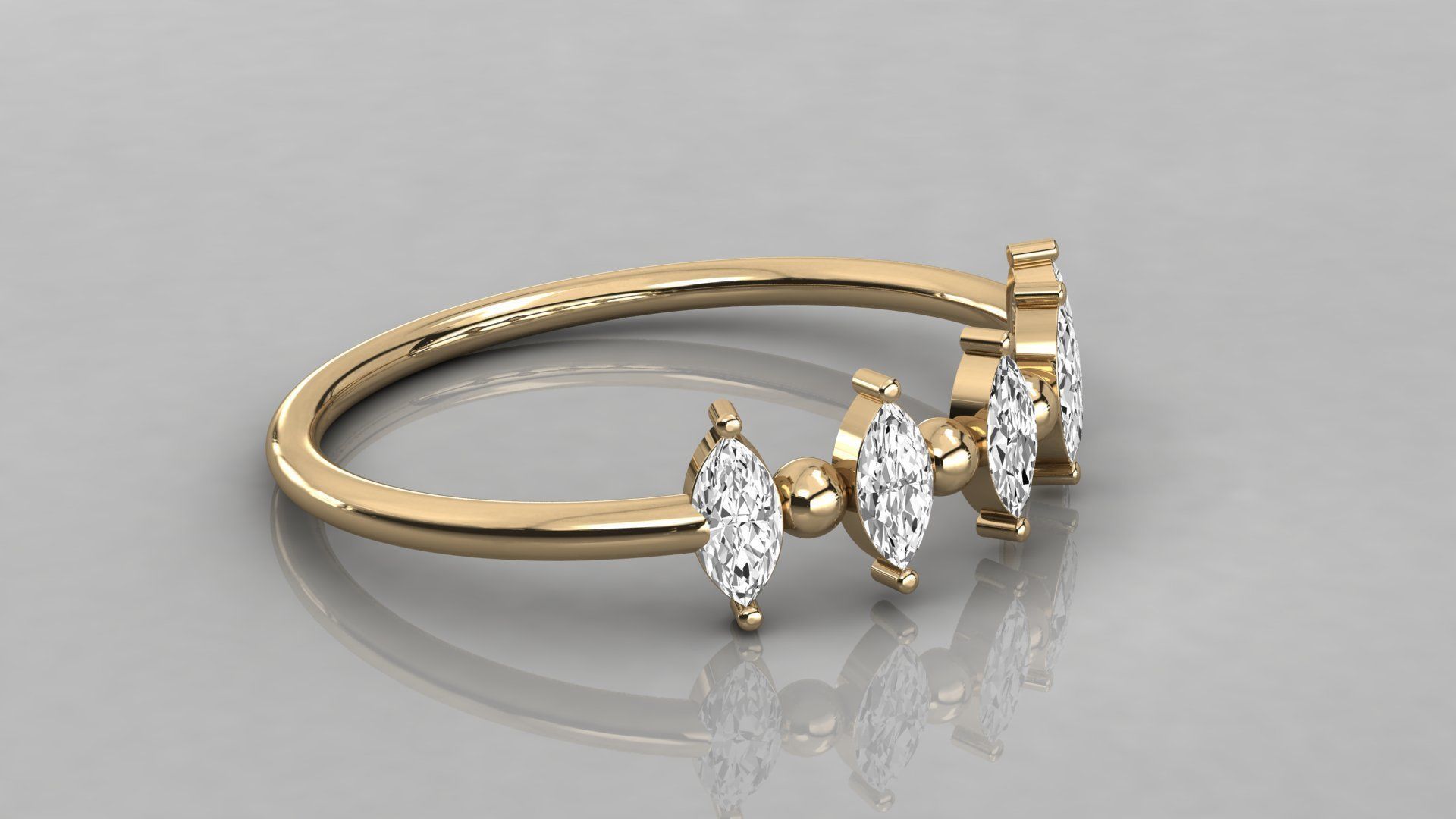 Women solitaire ring 3dm stl render detail 3D print model_6