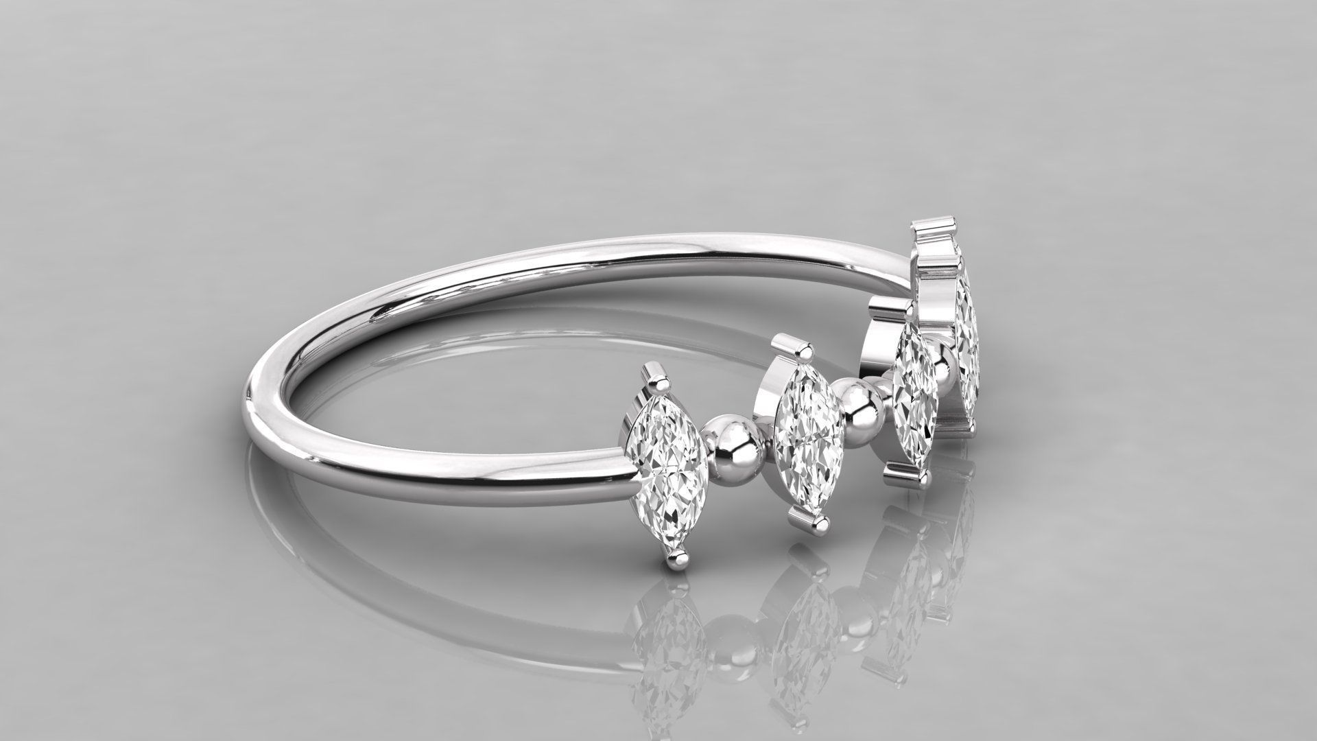 Women solitaire ring 3dm stl render detail 3D print model_5