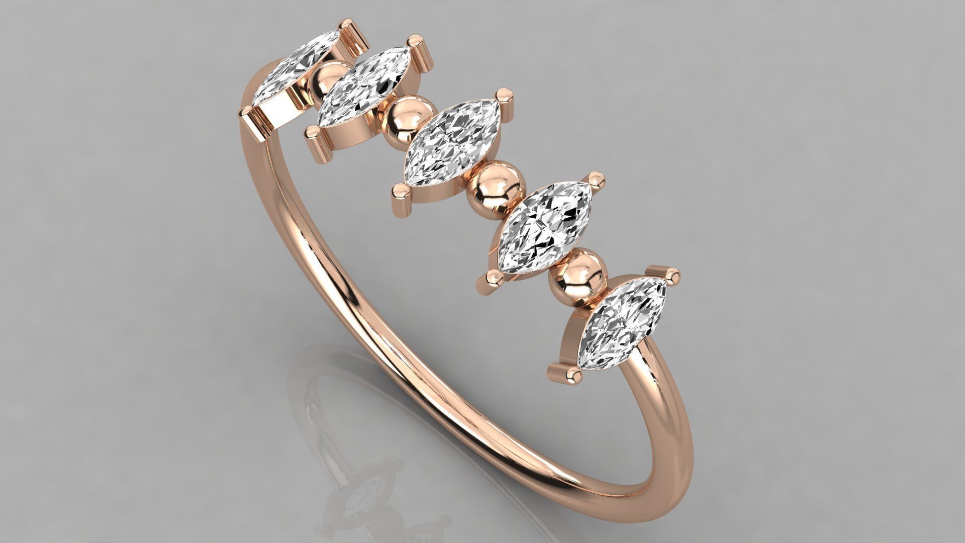 Women solitaire ring 3dm stl render detail 3D print model_1