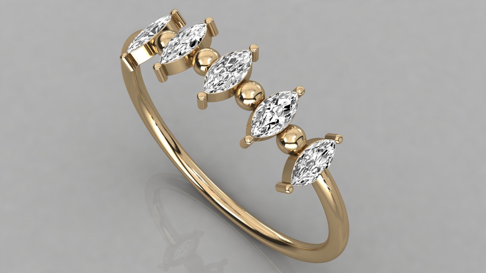 Women solitaire ring 3dm stl render detail 3D print model_3