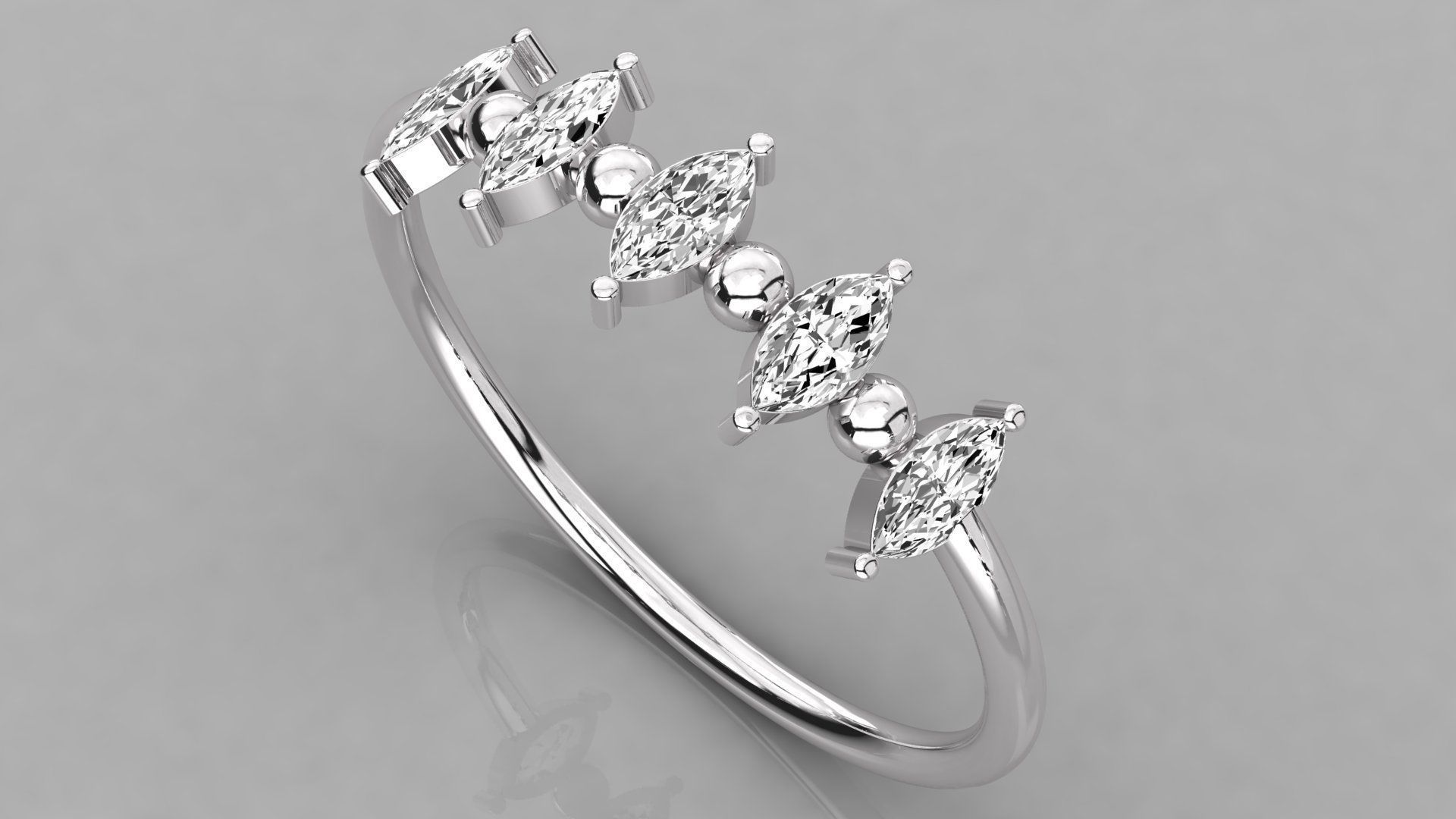 Women solitaire ring 3dm stl render detail 3D print model_2