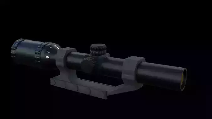 Scope 1-6X Zoom Low-poly 3D model