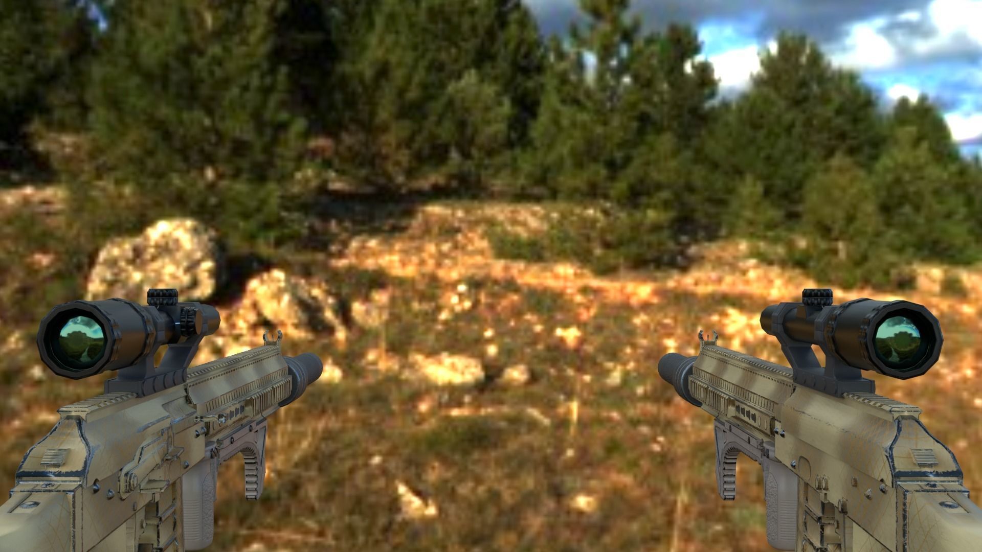 Scope 1-6X Zoom Low-poly 3D model_3