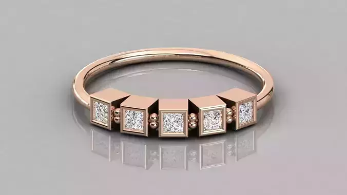 Women solitaire ring 3dm stl render detail 