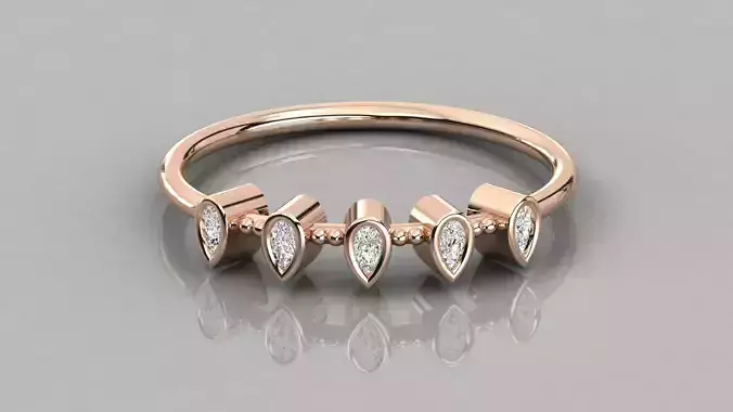 Women solitaire ring 3dm stl render detail 