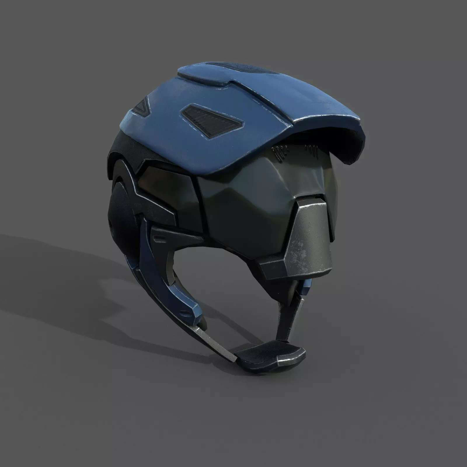 Helmet scifi ver 19 Low-poly 3D model_0