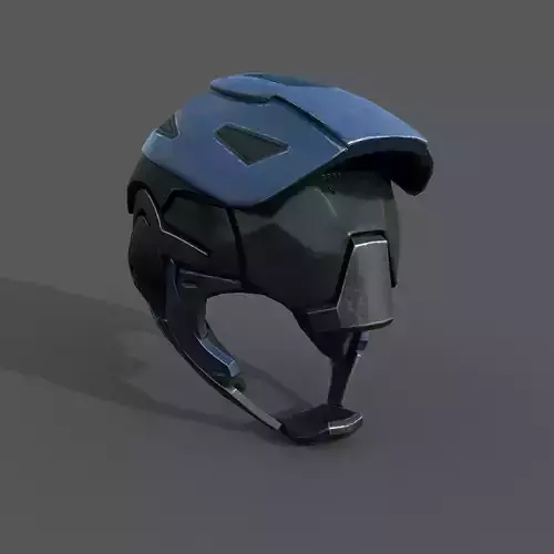 Helmet scifi ver 19 Low-poly 3D model